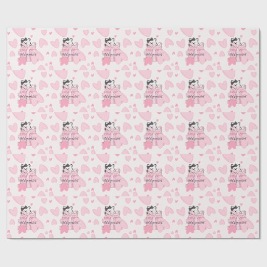 Wrap in Style – Cat & Book Themed Gift Paper Cadeaupapier (Vlak)