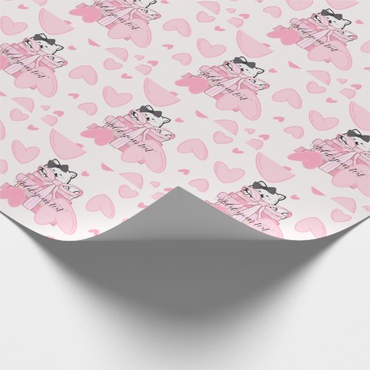 Wrap in Style – Cat & Book Themed Gift Paper Cadeaupapier (Hoek)