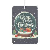 Wrap It Up Het is Kerstmis Sneeuw Wereldbol Ontwer Luchtverfrisser (Voorkant)