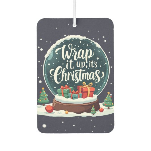 Wrap It Up Het is Kerstmis Sneeuw Wereldbol Ontwer Luchtverfrisser (Voorkant)