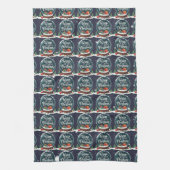 Wrap It Up Het is Kerstmis Sneeuw Wereldbol Ontwer Theedoek (Verticaal)