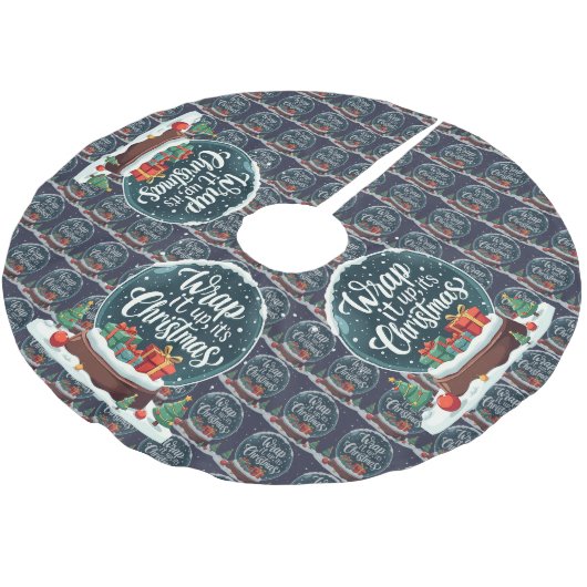 Wrap It Up It’s Christmas Snow Globe Design Kerstboom Rok (Gekanteld)