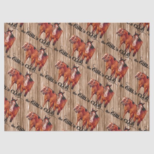 Wrap it Up Westerne stijl voor de Cowgirl Tissuepapier (Voorkant)