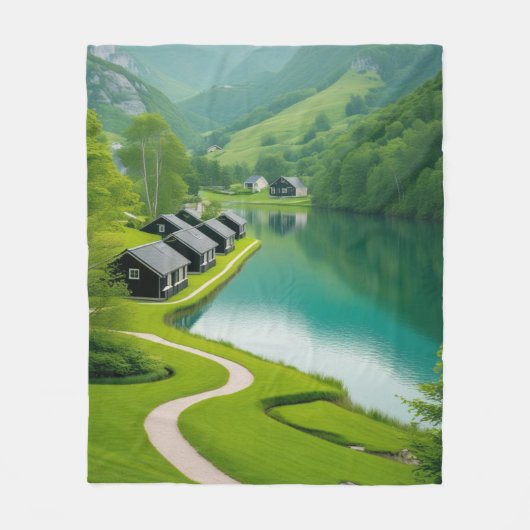 Wrap jezelf in Alpine Wonder Fleece Deken (Voorkant)