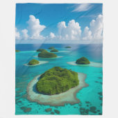 Wrap jezelf in het paradijs: tropische archipel fleece deken (Voorkant)