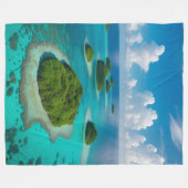 Wrap jezelf in het paradijs: tropische archipel fleece deken (Voorkant (Horizontaal))