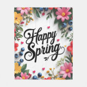 Wrap jezelf in vreugde: Happy Spring Fleece Deken (Voorkant)