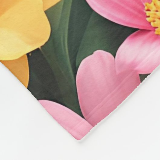 Wrap jezelf in vreugde: Happy Spring Fleece Deken (Hoek)