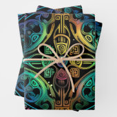 Wrap met Wow: Abstract grafisch ontwerp Inpakpapier Vel (In situ)