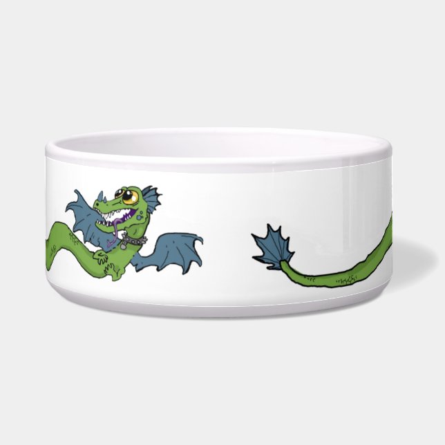 Wrap rond Dragon Dog Bowl Voerbakje (Voorkant)