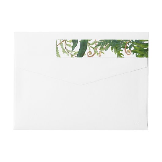 Wrap rond Fern Forest Foliage Emerald Wedding (Achterkant)
