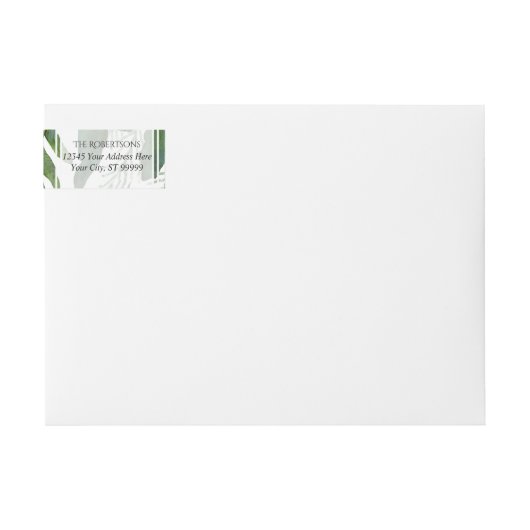 Wrap rond Fern Forest Foliage Emerald Wedding (Voorkant)