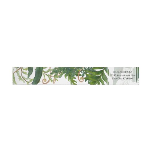 Wrap rond Fern Forest Foliage Emerald Wedding (Individueel)