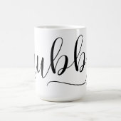 Wraparound "Hubby" Handgeschreven script Koffiemok (Center)