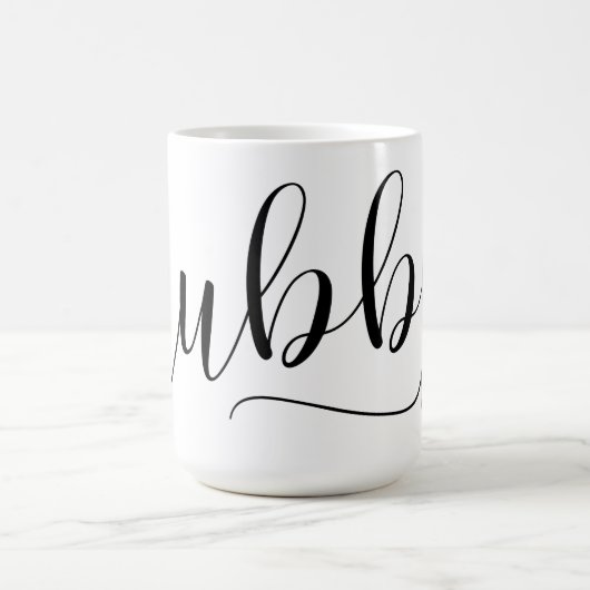 Wraparound "Hubby" Handgeschreven script Koffiemok (Center)