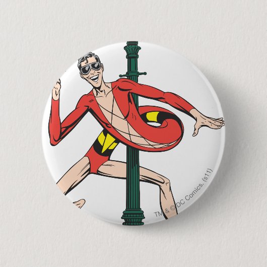 Wraplamp met plastic Man Ronde Button 5,7 Cm (Voorkant)