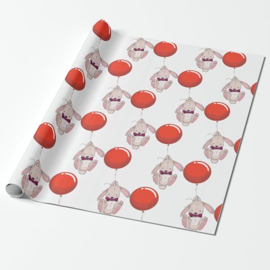 Wrappapier voor ballonBaby showers Cadeaupapier (Uitgerold)