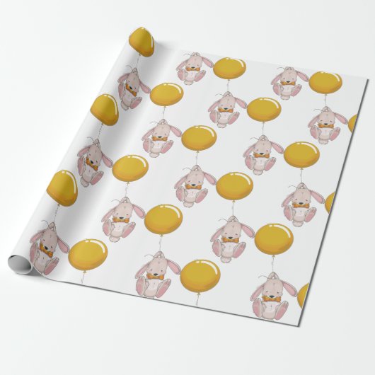 Wrappapier voor ballonBaby showers Cadeaupapier (Uitgerold)