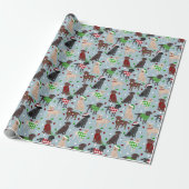 Wrappapier voor kerstlabradors voor wederinkoop cadeaupapier (Uitgerold)