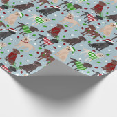 Wrappapier voor kerstlabradors voor wederinkoop cadeaupapier (Hoek)