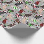 Wrappapier voor kerstlabradors voor wederinkoop cadeaupapier (Hoek)