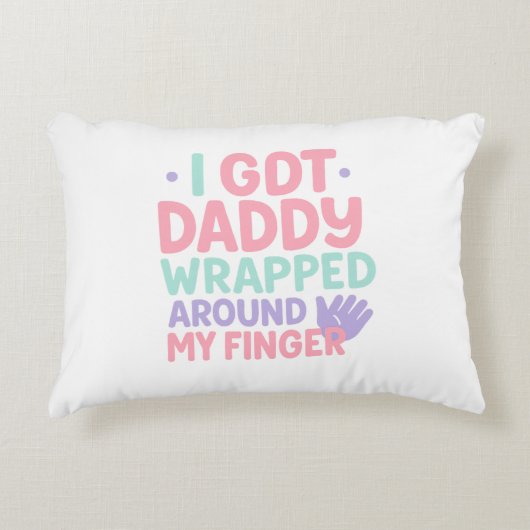 Wrapped Around My Finger - Sweet Baby Quote voor D Accent Kussen (Voorkant)