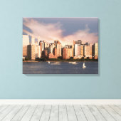 Wrapped Canvas NYC Lower Manhattan Skyline (Insitu (Houten vloer))