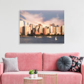 Wrapped Canvas NYC Lower Manhattan Skyline Afdruk (Insitu (Woonkamer))
