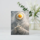 Wrapped in Bubble Surreal Breakfast Fried Egg  Briefkaart (Staand voorkant)