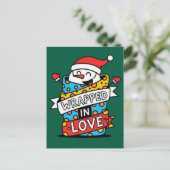 Wrapped in Love Christmas Briefkaart (Staand voorkant)