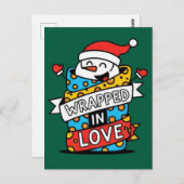 Wrapped in Love Christmas Briefkaart (Voorkant / Achterkant)