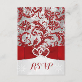 Wrapped in Love Joined Hearts Huwelijks RSVP - Roo Kaartje