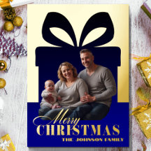 Wrapped in Love - Kerstcadeau Familie Blauw Goud