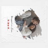 Wrapped in Love Valentine's Day Photo Personalized Fleece Deken (Voorkant (Horizontaal))