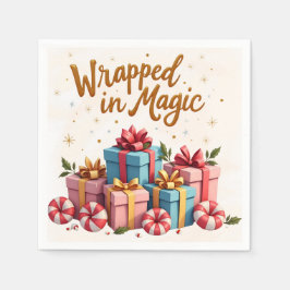 Wrapped in Magic Christmas Gift Napkin Servet