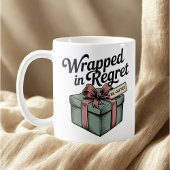 Wrapped in Regret | Christmas Emotional Humor Koffiemok