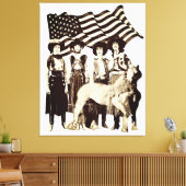 Wrapped Stretted  American Cowgirl Canvas Afdruk (Insitu (Woonkamer))