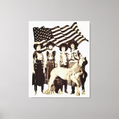 Wrapped Stretted  American Cowgirl Canvas Afdruk (Voorkant)