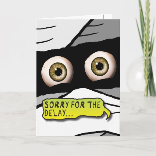 Wrapped Up Mummy Kaart (Voorkant)