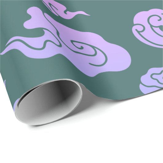 Wrappen, CHINESE CLOUD PATROON Cadeaupapier (Rol Hoek)