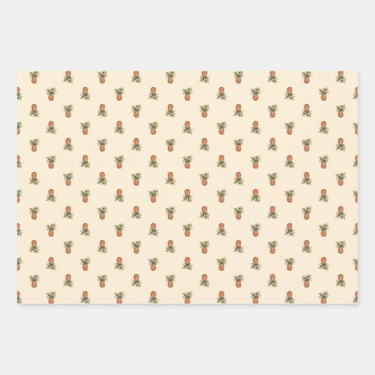 Wrapping (3 patronen) - Ananas Wrapping Paper (Voorkant 3)