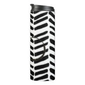Wrapping Black & White Tumbler Thermosbeker (Geroteerd rechts)