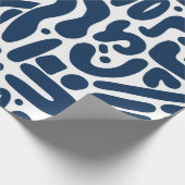 Wrapping blue hit cadeaupapier (Hoek)