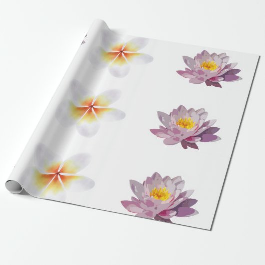 Wrapping flower design cadeaupapier (Uitgerold)