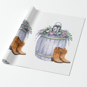 Wrapping Paper 60 lb Roll Summer Country Wedding R Cadeaupapier