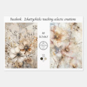 Wrapping Paper A3 Floral Designs Decoupage Paper (Voorkant)