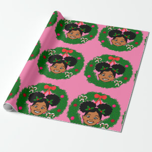 Wrapping Paper, Afrikaans-Amerikaanse kerstman Cadeaupapier
