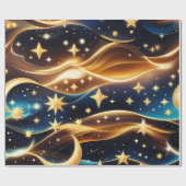 Wrapping Paper - Amber Celestial Moon Cadeaupapier (Vlak)