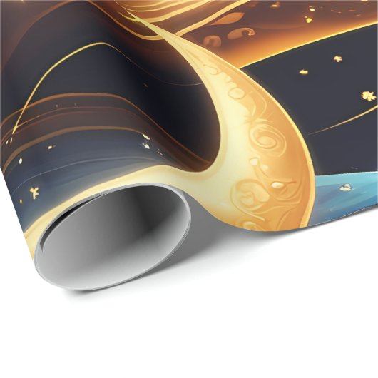 Wrapping Paper - Amber Celestial Moon Cadeaupapier (Rol Hoek)