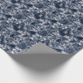 Wrapping Paper - Blue And Silver Marble Pattern Cadeaupapier (Hoek)